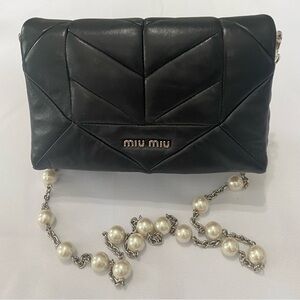NWOT Miu Mui Leather Mini Crossbody/Clutch